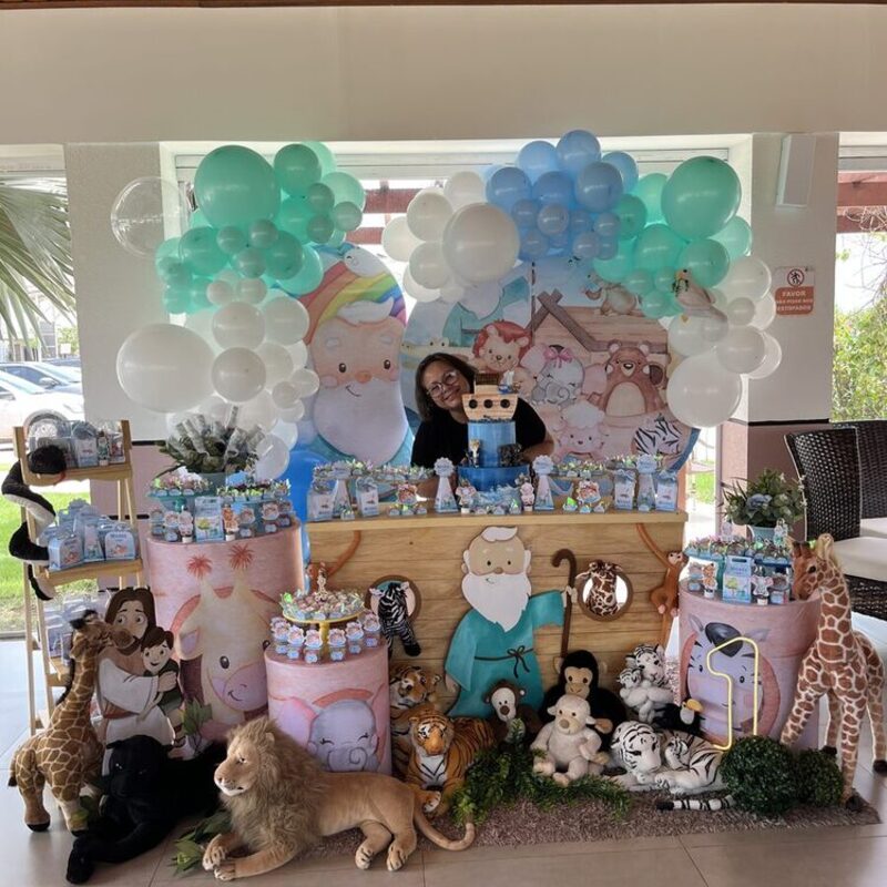 Decoração festa infantil Arca de Noé em Cuiabá — Mimos da Vivi