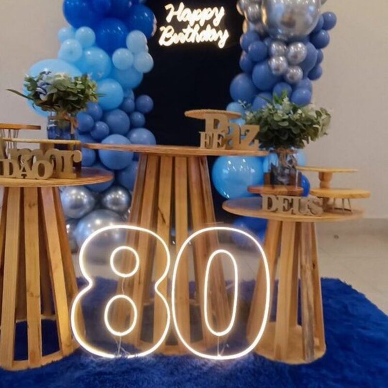 Decoração festa adulto 80 anos em Cuiabá — Mimos da Vivi