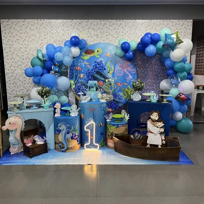Decoração festa infantil Fundo do Mar em Cuiabá — Mimos da Vivi