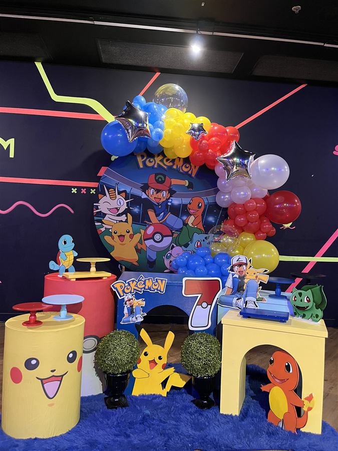 Decoração festa infantil Pokémon em Cuiabá — Mimos da Vivi